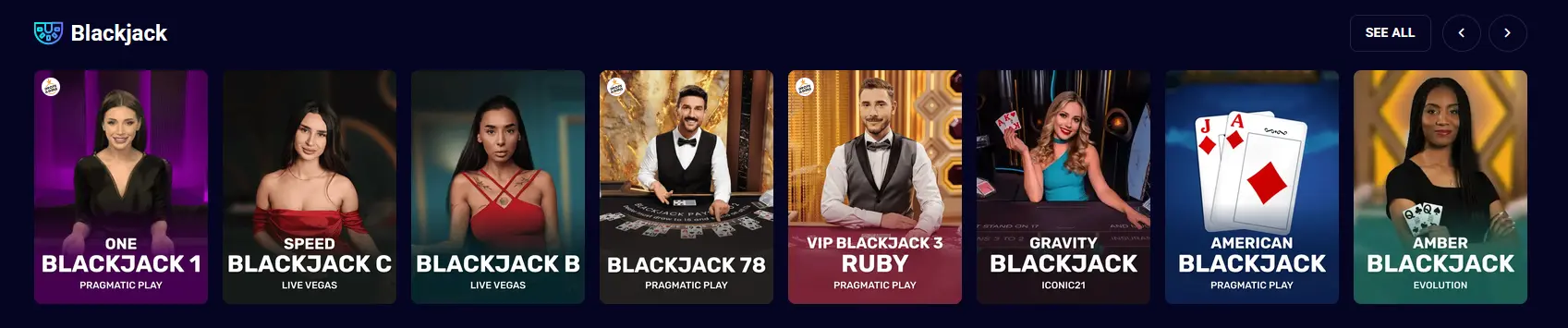 Spinjo live blackjack table with real dealer