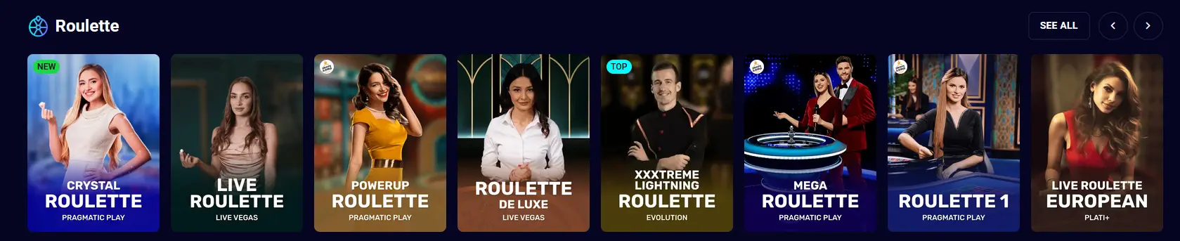 Spinjo live roulette wheel with Lightning Roulette multipliers